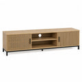 Mobile TV in legno e metallo nero 180x40x50cm