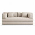 Divano tre posti in tessuto poliestere beige