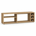 Mobile TV in Legno MDF Rovere con Vani Aperte 120x30x40 cm